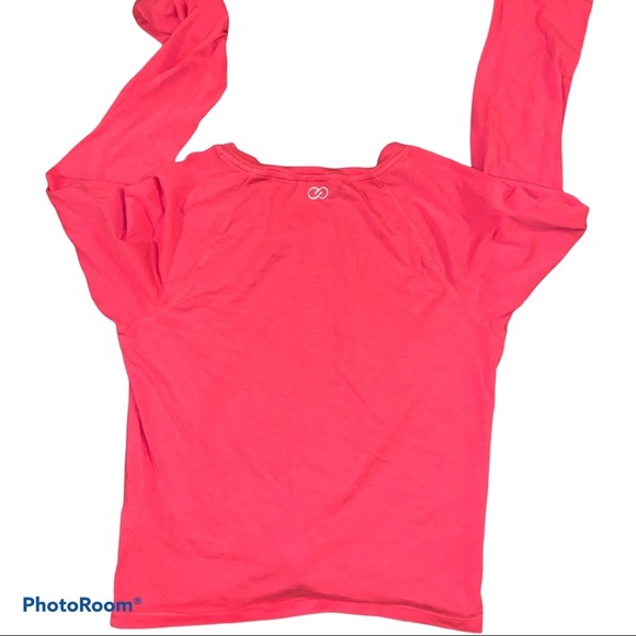 Calia by Carrie Underwood Pink Knot Front Long Sleeve Workout Top size Small - Picture 5 of 7